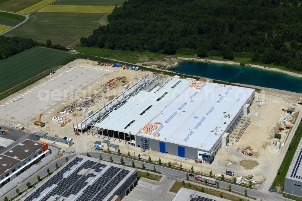 Aerial image Olching - Construction site to build a new building complex on the site of the logistics center MULTIPARK OLCHING in the district Geiselbullach in Olching in the state Bavaria, Germany