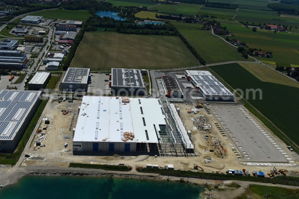 Aerial image Olching - Construction site to build a new building complex on the site of the logistics center MULTIPARK OLCHING in the district Geiselbullach in Olching in the state Bavaria, Germany