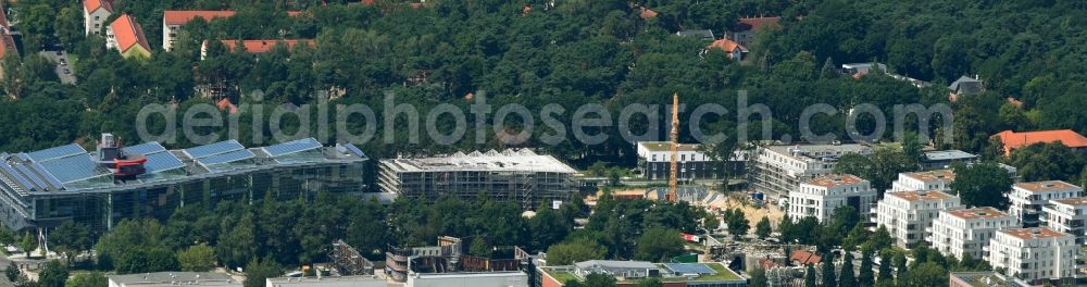 Potsdam from above - Construction of a building complex of university Filmuniversitaet Babelsberg KONRAD WOLF on Marlene-Dietrich-Allee in the district Babelsberg in Potsdam in the state Brandenburg, Germany