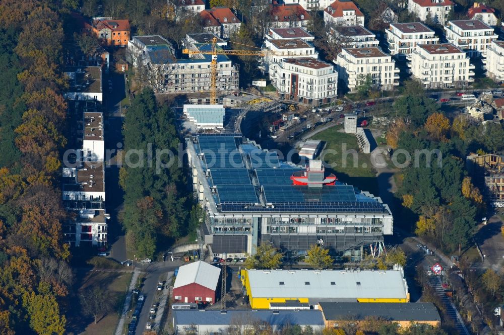 Aerial photograph Potsdam - Construction of a building complex of university Filmuniversitaet Babelsberg KONRAD WOLF on Marlene-Dietrich-Allee in the district Babelsberg in Potsdam in the state Brandenburg, Germany