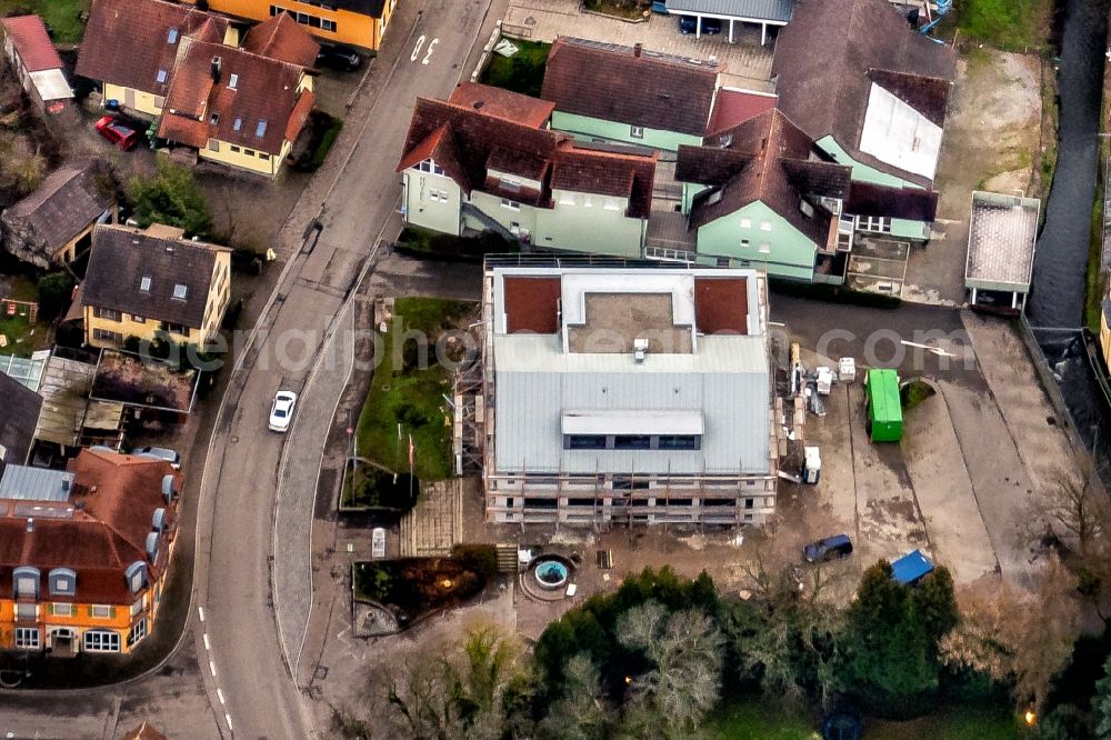 Aerial photograph Rust - Construction site of Town Hall building of the city administration in Rust in the state Baden-Wurttemberg, Germany