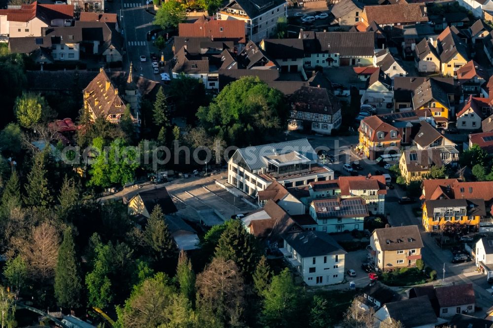 Aerial image Rust - Construction site of Town Hall building of the city administration in Rust in the state Baden-Wurttemberg, Germany