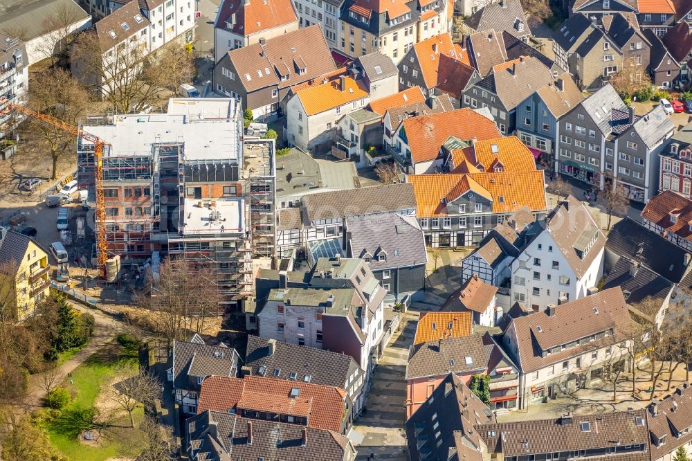 Hattingen from above - Construction site for a health center and medical center on Augustastrasse and Grabenstrasse in Hattingen in the state North Rhine-Westphalia