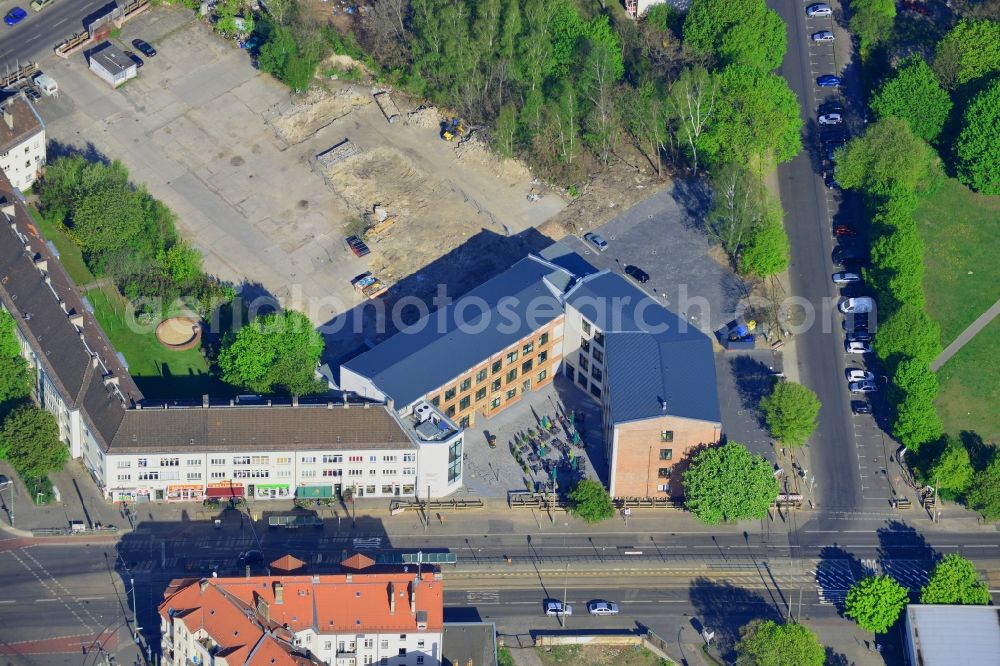 Berlin from above - Site to build a new health center at the street corner Mahlsdorfer Kaulsdorfer street in Berlin - Koepenick