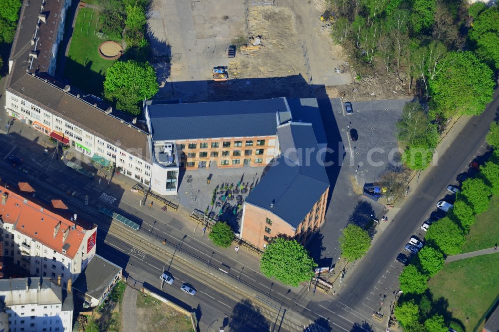 Aerial image Berlin - Site to build a new health center at the street corner Mahlsdorfer Kaulsdorfer street in Berlin - Koepenick