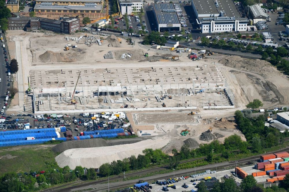 Köln from the bird's eye view: Construction site for the new building eines Gewerbeparks on Vitalisstrasse in Cologne in the state North Rhine-Westphalia, Germany