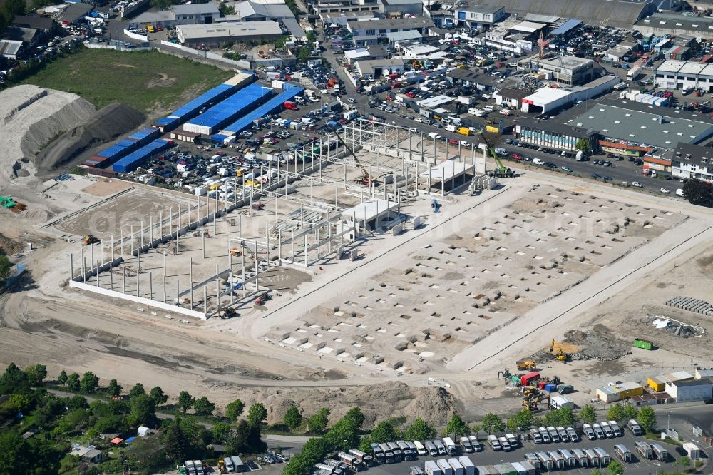 Aerial photograph Köln - Construction site for the new building eines Gewerbeparks on Vitalisstrasse in Cologne in the state North Rhine-Westphalia, Germany