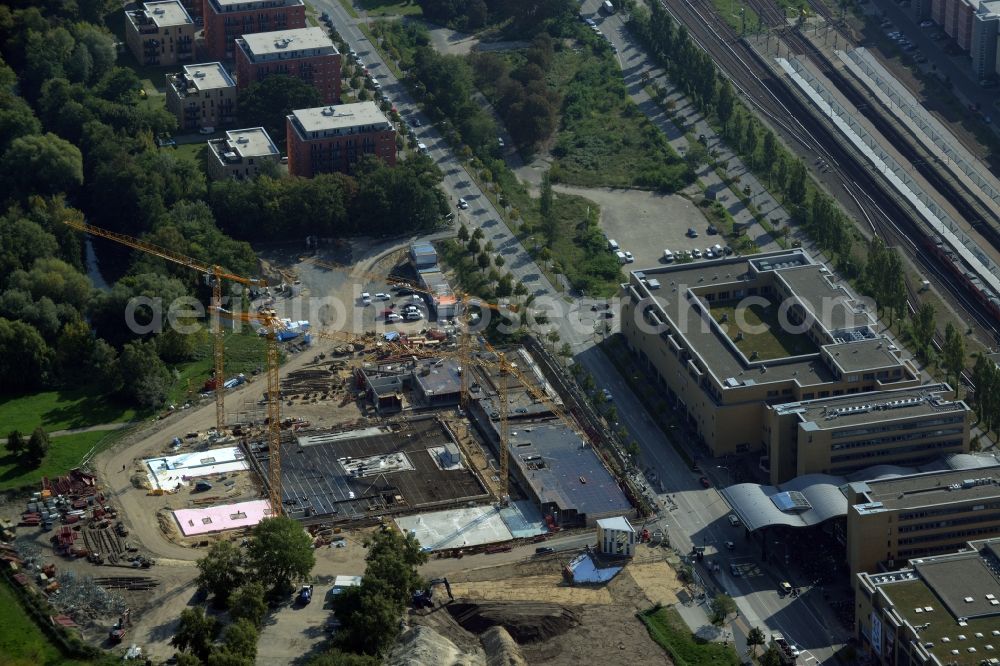 Aerial image Potsdam - Construction site for the new building of the headquarters of the State Investment Bank ILB in Potsdam in Brandenburg