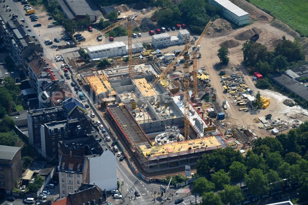 Aerial image Köln - Construction site for the new building Historisches Archiv der Stadt Koeln on Eifelwall in the district Lindenthal in Cologne in the state North Rhine-Westphalia, Germany