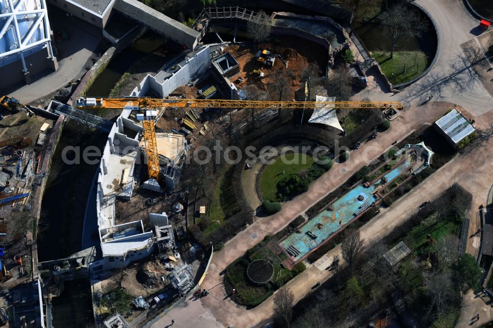 Aerial photograph Leipzig - Construction site for the new building Hochgebirgslandschaft Himalaya through the OTTO HEIL GmbH & Co.KG in the district Mitte in Leipzig in the state Saxony