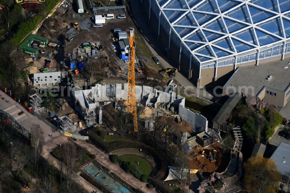 Aerial photograph Leipzig - Construction site for the new building Hochgebirgslandschaft Himalaya through the OTTO HEIL GmbH & Co.KG in the district Mitte in Leipzig in the state Saxony