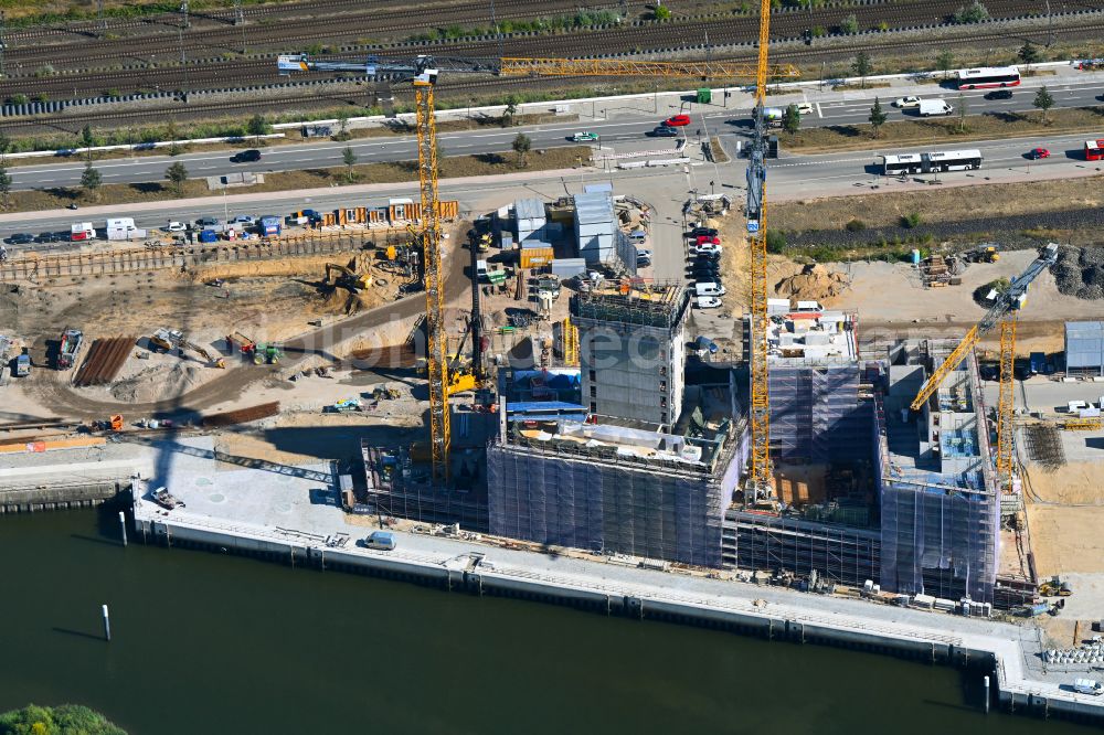 Aerial Photograph Hamburg - Construction Site For New High-rise ...