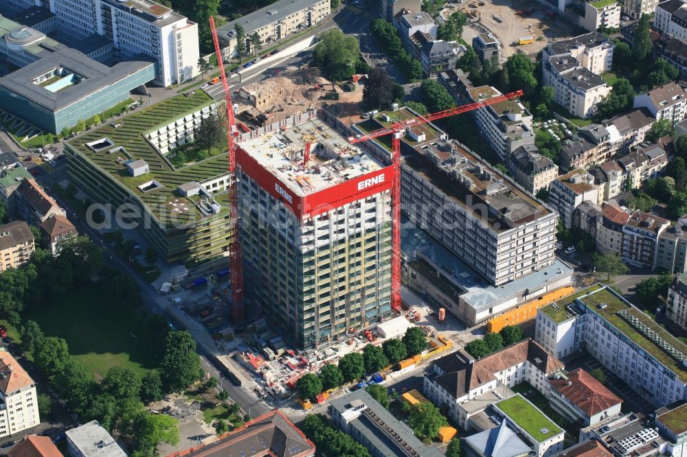 Aerial photograph Basel - Site for New High-Rise Buildings Complex Biozentrum of the University by the Erne AG Bauunternehmung in Basel, Switzerland