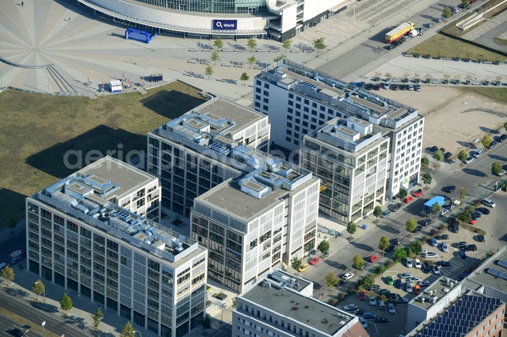 Berlin from above - Construction site to build a new hotel and office campus on the Anschutz area in the district of Friedrichshain in Berlin. Porr Solutions Germany GmbH is the owner and developer of the property