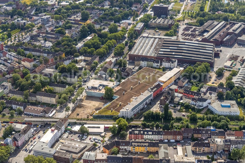 Bochum from the bird's eye view: New construction site the hotel complex on Alleestrasse in the district Innenstadt in Bochum at Ruhrgebiet in the state North Rhine-Westphalia, Germany