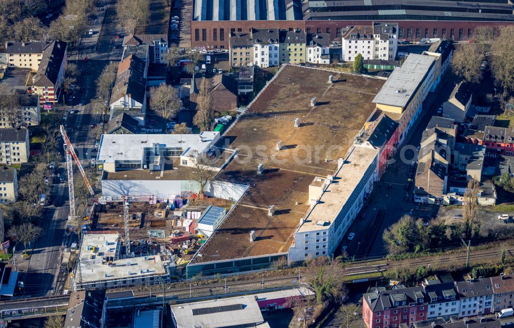 Aerial image Bochum - New construction site the hotel complex on Alleestrasse in the district Innenstadt in Bochum at Ruhrgebiet in the state North Rhine-Westphalia, Germany