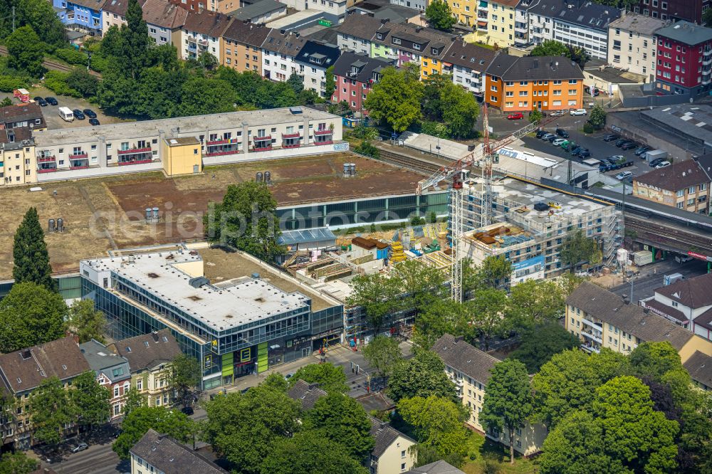 Bochum from the bird's eye view: New construction site the hotel complex on Alleestrasse in the district Innenstadt in Bochum at Ruhrgebiet in the state North Rhine-Westphalia, Germany