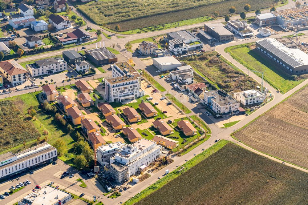 Aerial photograph Ringsheim - New construction site the hotel complex An of BAB 5 in Ringsheim in the state Baden-Wuerttemberg, Germany