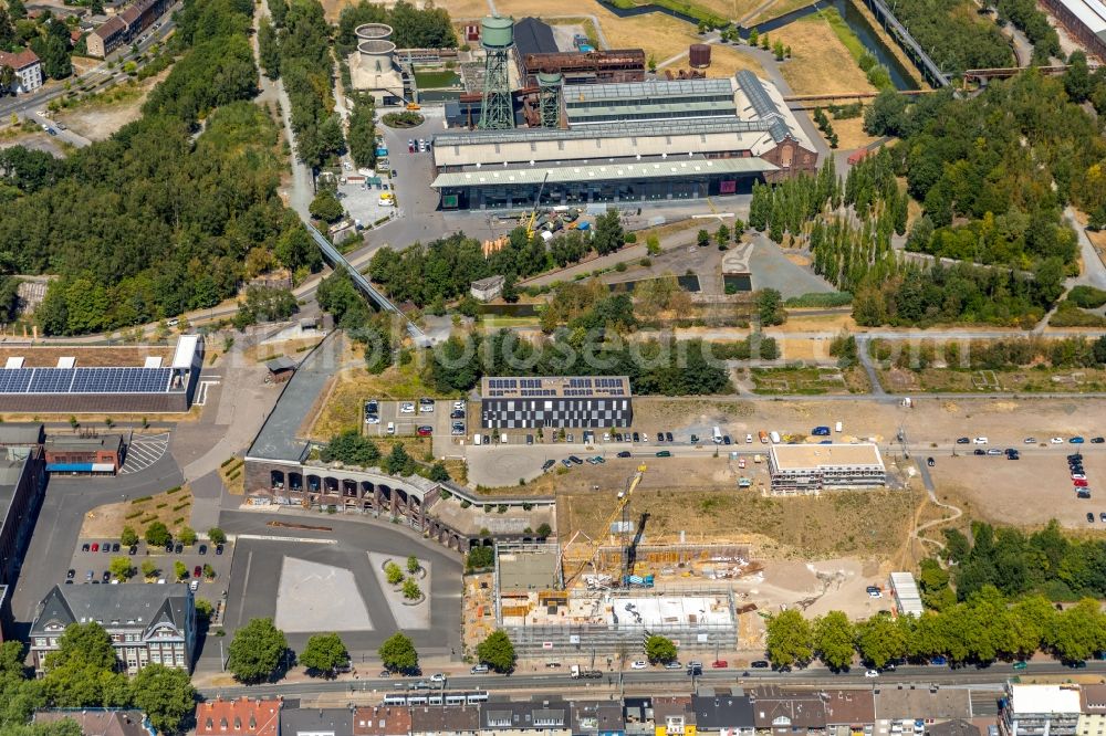 Aerial photograph Bochum - New construction site the hotel complex of GHOTEL GmbH on Alleestrasse in Bochum in the state North Rhine-Westphalia, Germany