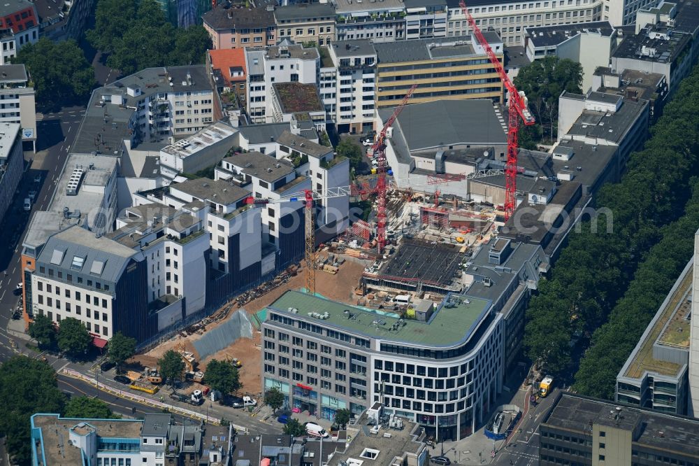 Köln from the bird's eye view: New construction site the hotel complex on Hohenzollernring in the district Neustadt-Nord in Cologne in the state North Rhine-Westphalia, Germany