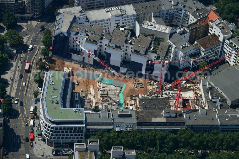 Aerial image Köln - New construction site the hotel complex on Hohenzollernring in the district Neustadt-Nord in Cologne in the state North Rhine-Westphalia, Germany