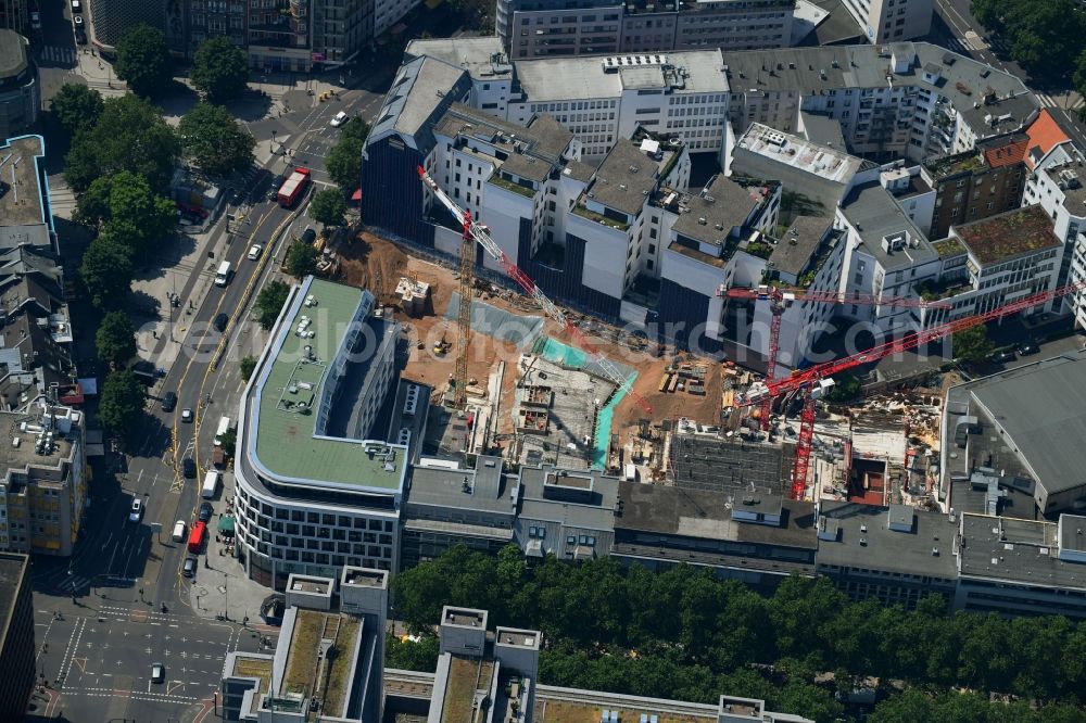 Aerial photograph Köln - New construction site the hotel complex on Hohenzollernring in the district Neustadt-Nord in Cologne in the state North Rhine-Westphalia, Germany