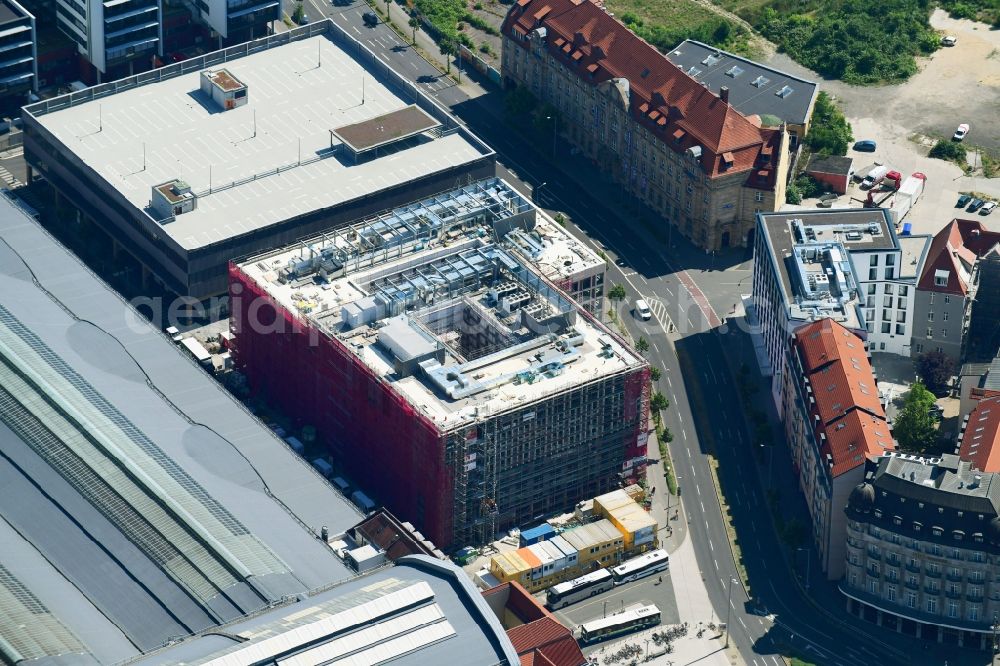 Aerial photograph Leipzig - New construction site the hotel complex of H-Hotels AG in Leipzig in the state Saxony, Germany