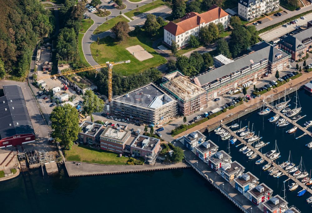 Aerial photograph Flensburg - New construction site the hotel complex Das James on street Foerdepromenade in the district Muerwik in Flensburg in the state Schleswig-Holstein, Germany