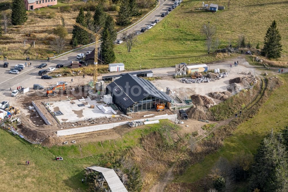 Aerial photograph Sankt Peter - New construction site the hotel complex Kandelhotel on Berg Kandel in Sankt Peter in the state Baden-Wuerttemberg, Germany