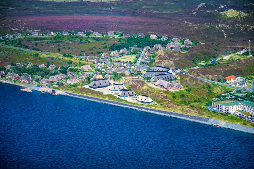 Aerial image List - New construction site the hotel complex Lanserhof on the island Sylt in the state Schleswig-Holstein, Germany