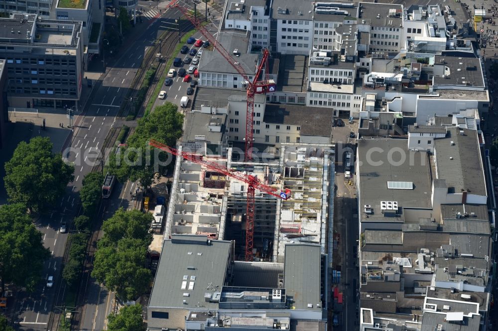 Aerial image Köln - New construction site the hotel complex Motel One An of Caecilienstrasse in the district Innenstadt in Cologne in the state North Rhine-Westphalia, Germany