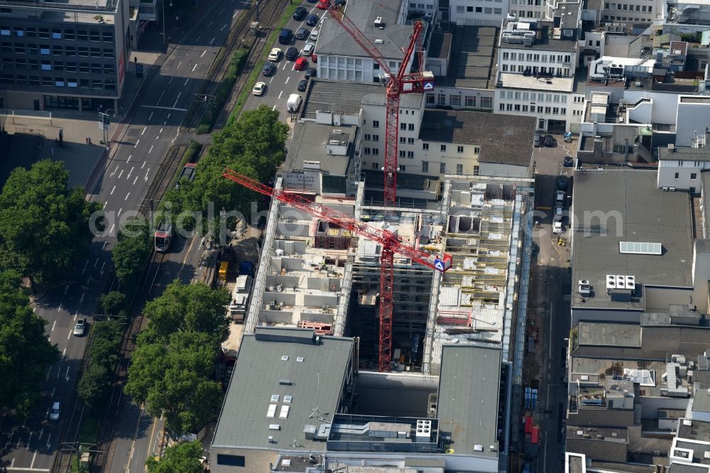 Aerial photograph Köln - New construction site the hotel complex Motel One An of Caecilienstrasse in the district Innenstadt in Cologne in the state North Rhine-Westphalia, Germany