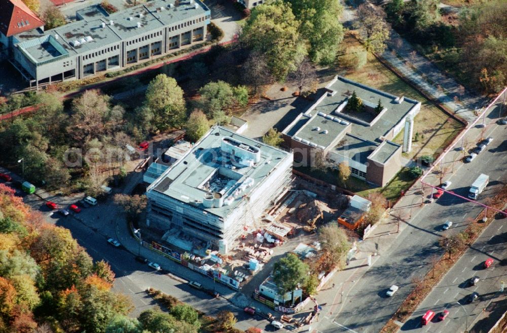 Aerial image Berlin - Construction site for the new building of the Konrad-Adenauer-Stiftung in Berlin Tiergarten