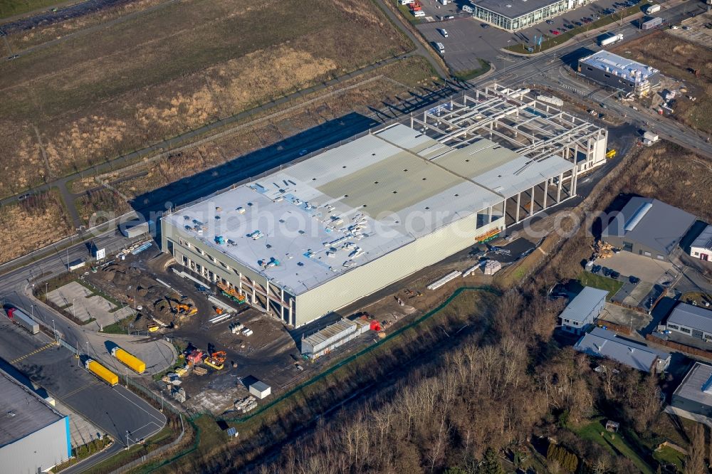 Aerial photograph Dortmund - Construction site to build a new logistics center on Gneisenauallee in Dortmund in the state North Rhine-Westphalia, Germany