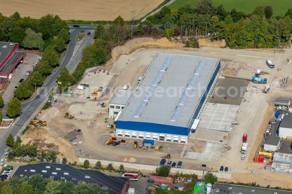 Witten from the bird's eye view: Construction site to build a new building complex on the site of the logistics center of Hermes Germany GmbH on Salinger Feld in Witten in the state North Rhine-Westphalia, Germany