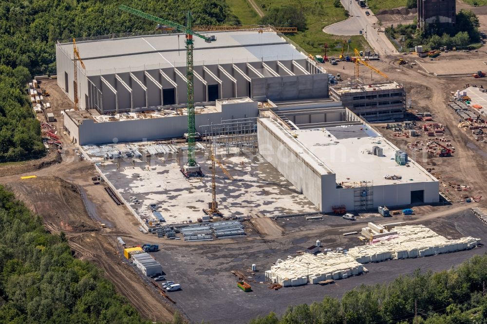 Aerial image Herne - Construction site to build a new building complex on the site of the logistics center of NORDFROST GmbH & Co. KG Am Malakowturm in Herne in the state North Rhine-Westphalia, Germany