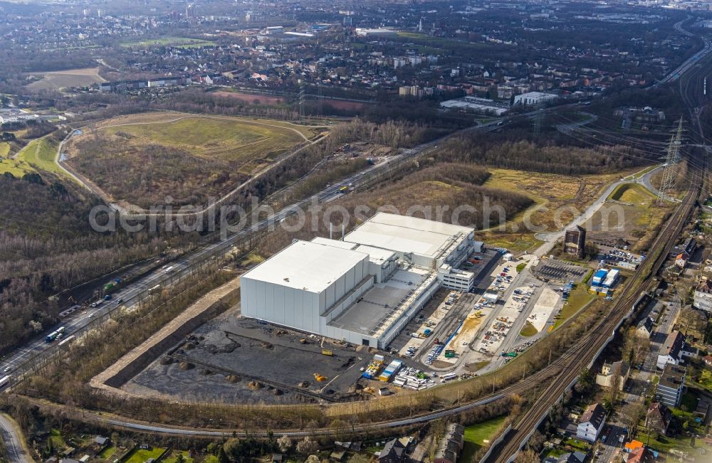 Aerial photograph Herne - Construction site to build a new building complex on the site of the logistics center of NORDFROST GmbH & Co. KG Am Malakowturm in Herne in the state North Rhine-Westphalia, Germany