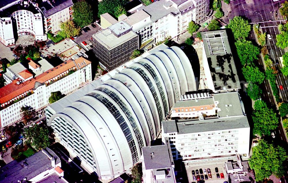 Aerial photograph Berlin - Construction of the Ludwig Erhard Haus (LEH) in Berlin Charlottenburg. The LEH was built by the architects Nicholas Grimshaw & Partner. In the building are the IHK Berlin, the Berlin Stock Exchange and other important institutions of the regional economy