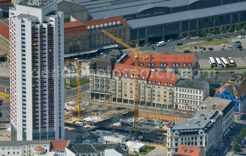 Leipzig from above - Construction site for the new building of the LWF - headquarters in Leipzig in Saxony