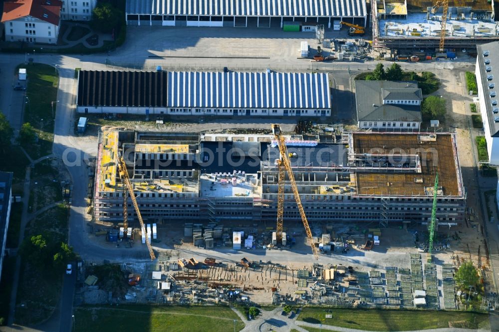 Aerial photograph Rostock - Construction site for the new building of Maritime Operation Center of Deutschen Marine on Kopernikusstrasse in Rostock in the state Mecklenburg - Western Pomerania, Germany