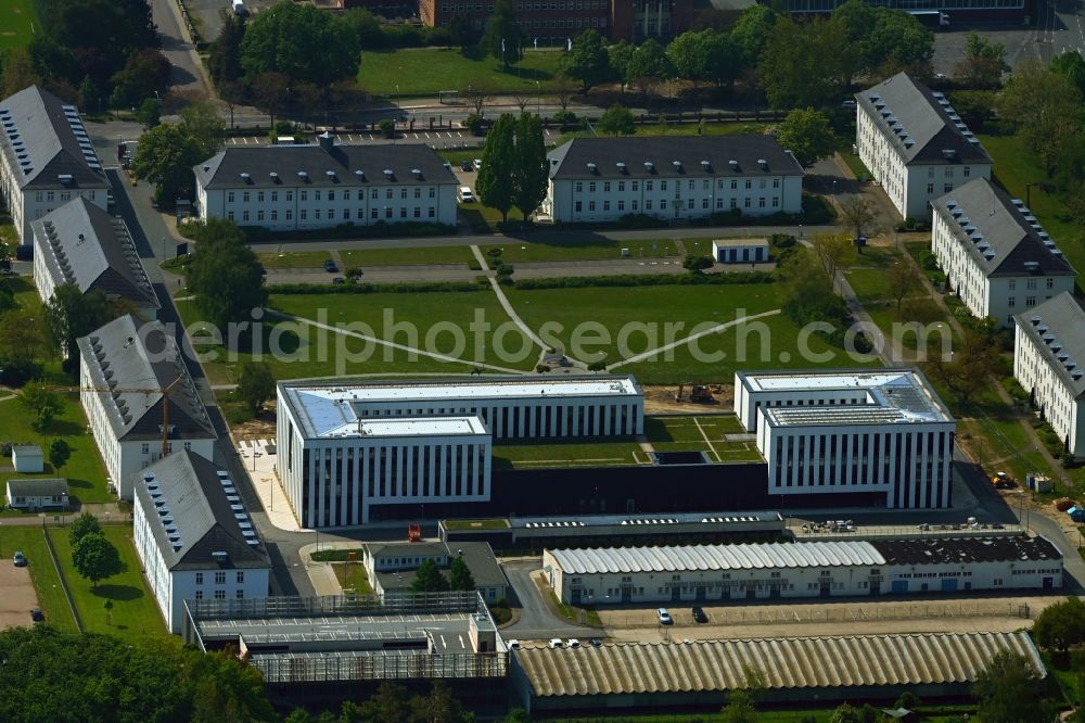 Aerial photograph Rostock - Construction site for the new building of Maritime Operation Center of Deutschen Marine on Kopernikusstrasse in Rostock in the state Mecklenburg - Western Pomerania, Germany