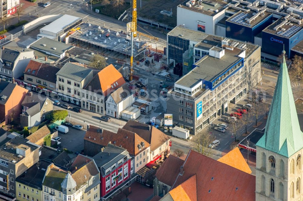 Aerial image Hamm - Construction site for the new building Medienhaus Hamm of Westfaelischer Anzeiger in the district Hamm-Heessen in Hamm in the state North Rhine-Westphalia