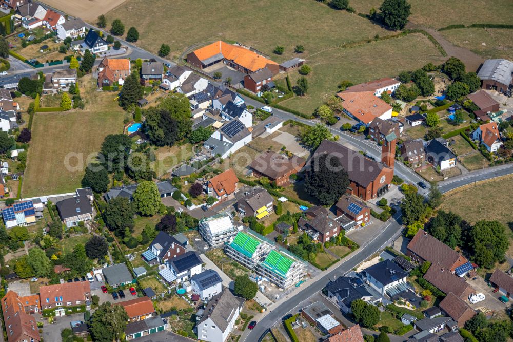 Aerial image Hamm - Construction site for the multi-family residential building on street Von-Thuenen-Strasse in Hamm at Ruhrgebiet in the state North Rhine-Westphalia, Germany