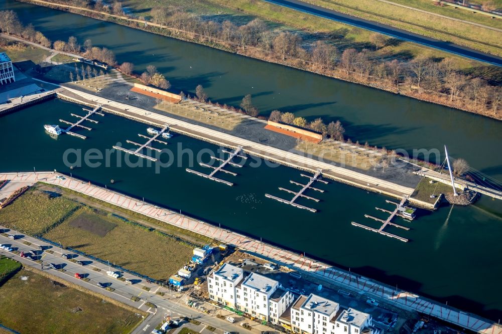 Aerial image Gelsenkirchen - Construction site to build the new multi-family residential complex Graf Bismarck on Johannes-Rau-Allee in the district Bismarck in Gelsenkirchen in the state North Rhine-Westphalia, Germany