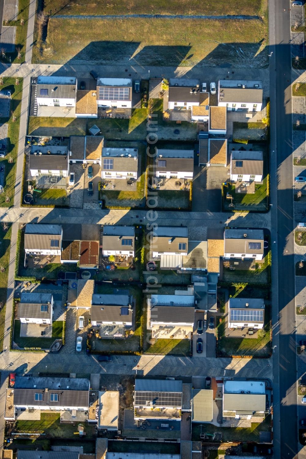 Gelsenkirchen from above - Construction site to build the new multi-family residential complex Graf Bismarck on Johannes-Rau-Allee in the district Bismarck in Gelsenkirchen in the state North Rhine-Westphalia, Germany