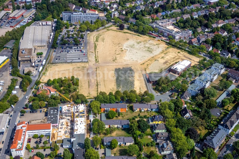 Aerial photograph Dortmund - Construction site for the new building Mehrfamilienhaus in Dortmund in the state North Rhine-Westphalia, Germany