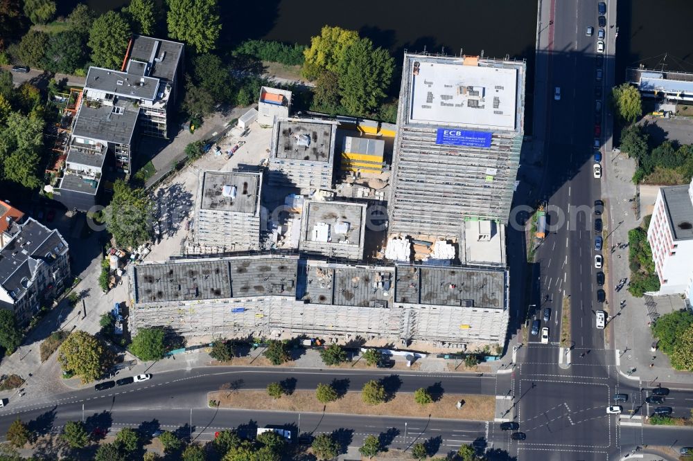 Aerial photograph Berlin - Construction site to build a new multi-family residential complex Altonaer Strasse - Bachstrasse in Berlin