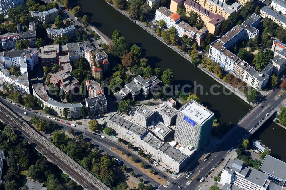 Aerial image Berlin - Construction site to build a new multi-family residential complex Altonaer Strasse - Bachstrasse in Berlin