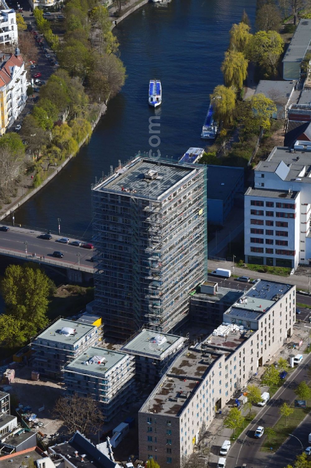 Aerial photograph Berlin - Construction site to build a new multi-family residential complex Altonaer Strasse - Bachstrasse in Berlin