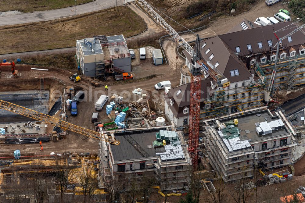 Aerial photograph Lahr/Schwarzwald - Construction site to build a new multi-family residential complex on Altvaterstrasse in Lahr/Schwarzwald in the state Baden-Wuerttemberg, Germany